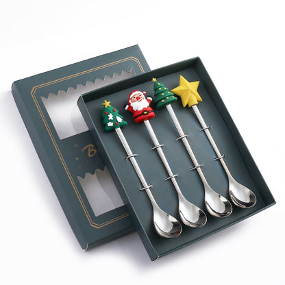 Holiday 4 Piece Merry Christmas Dinner Plate Set