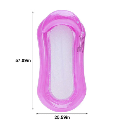 Comfortable Inflatable Pool Float with Mesh and Cup Holders