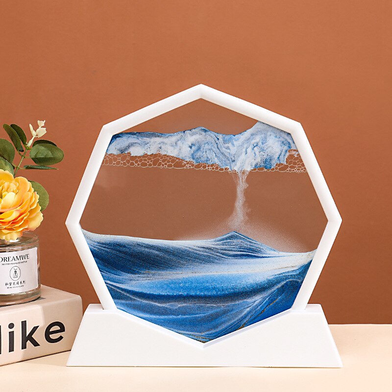 Oceanic Wavy Hexagon Sand Decoration