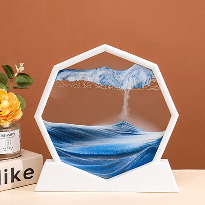 Oceanic Wavy Hexagon Sand Decoration