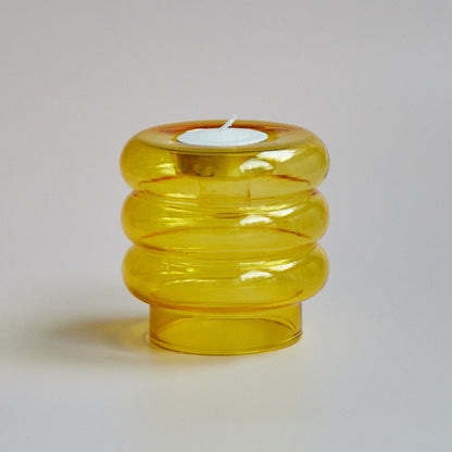 Double Glass Twist Candle Holder