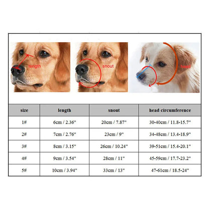 Comfortable Fit Dog Muzzle Silicone