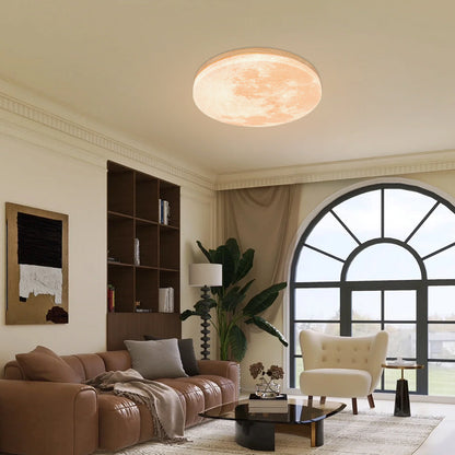 Round Modern Ceiling Lamp Warm Soft Lighting