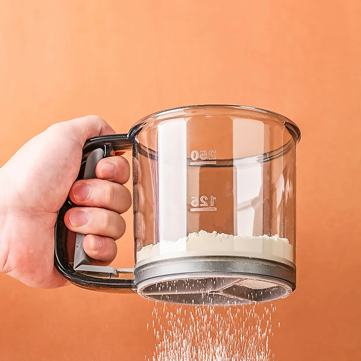 Semi-Automatic Flour Sifter with Double Fine Mesh – Set of 2 for Baking and Powdered Sugar 5