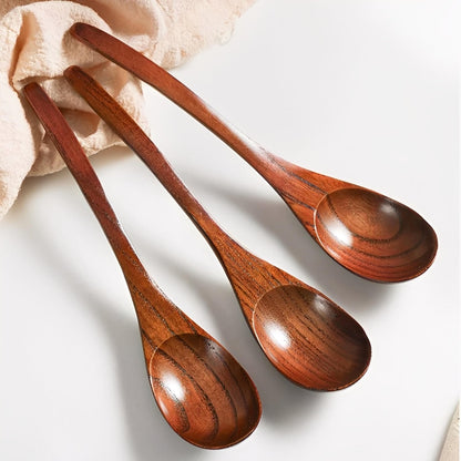 Natural Wooden Serving Spoon Set of 3 - Halri