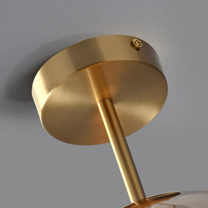 Modern Simple Copper Glass Ceiling Light