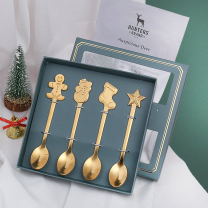 Holiday 4 Piece Merry Christmas Dinner Plate Set