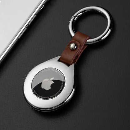 Durable Leather Airtag Phone Case Cover