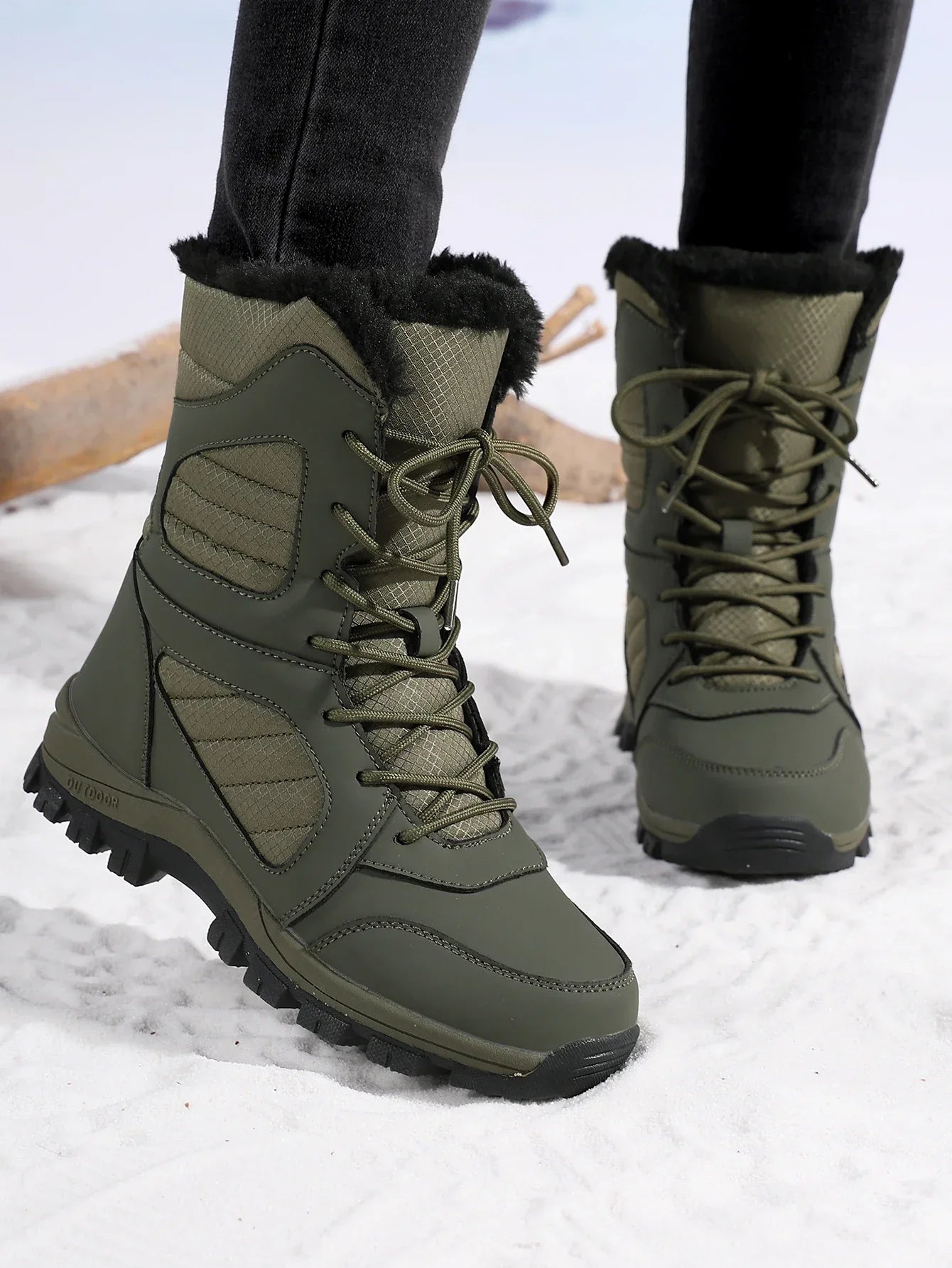 Warm Fleece Lined Snow Boots for Men and Women