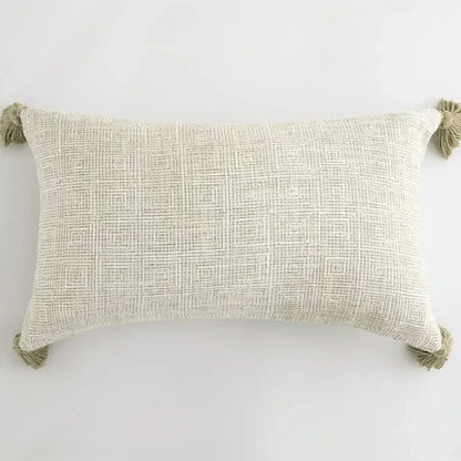 Stylish Home Decor Cushion Cover with Colorful Tassels