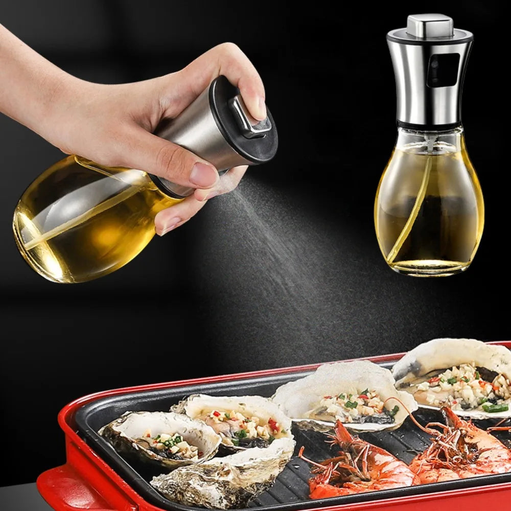 Premium Oil Sprayer Bottle 200ml Stainless Steel - Halri