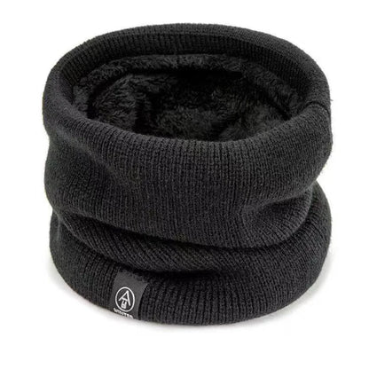 Warm Fleece Lined Knitted Scarf for Men and Women