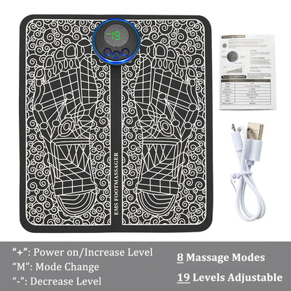 Electric Foot Massage Mat - 8 Modes Rechargeable