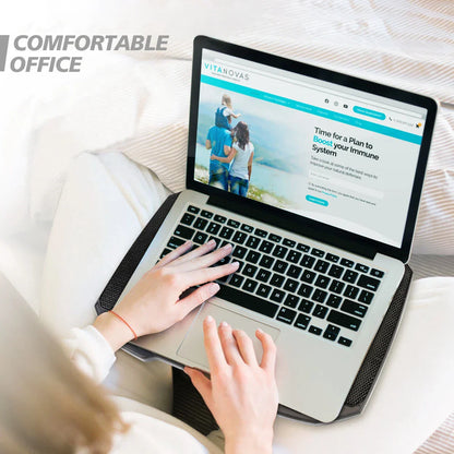 Portable Laptop Cooler with Silent Fans and Stand