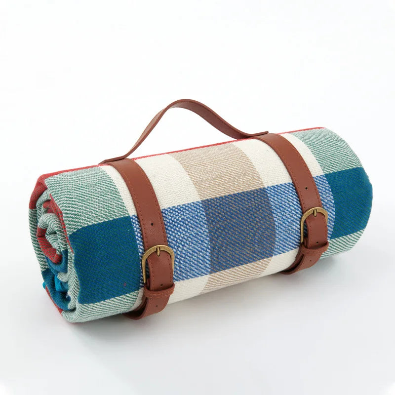 Waterproof Folding Camping Blanket with Handle Strap