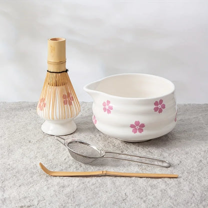 Traditional Japanese Tea Set with Whisk - Halri