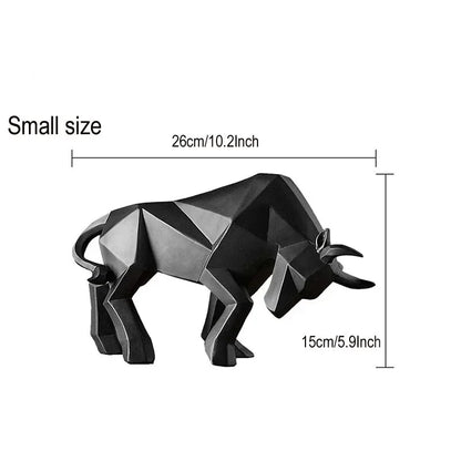 Stylish Bull Figurine Modern Resin Decoration