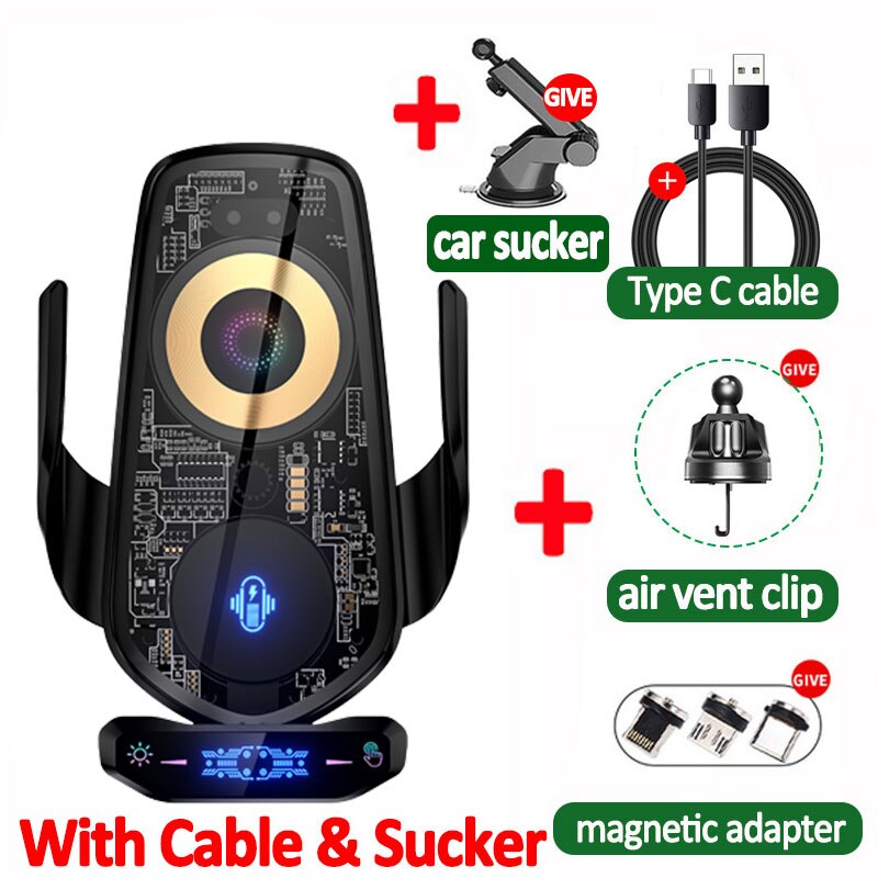 Easy Mount Wireless Car Phone Charger Holder - Halri