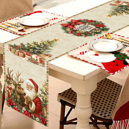 Holiday Red Table Runner for Christmas Decor