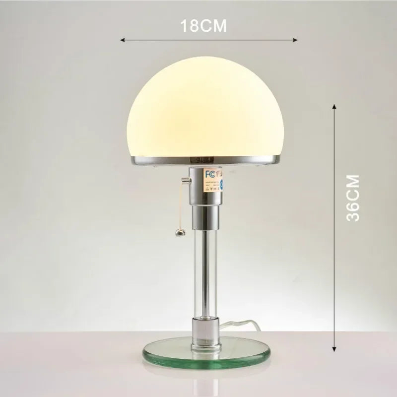 Sleek Simple Glass LED Desk Lamp for Home Use