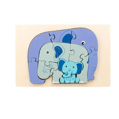 Colorful Wooden Animal Puzzle Toy