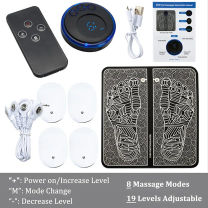 Electric Foot Massage Mat - 8 Modes Rechargeable