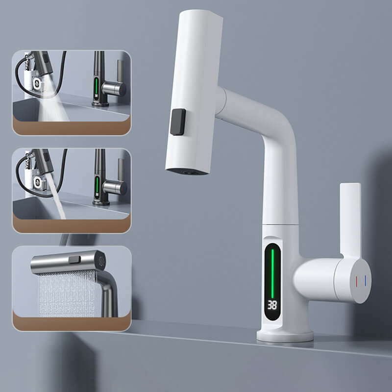 Flexible 360° Rotating Faucet with LED Temp Display