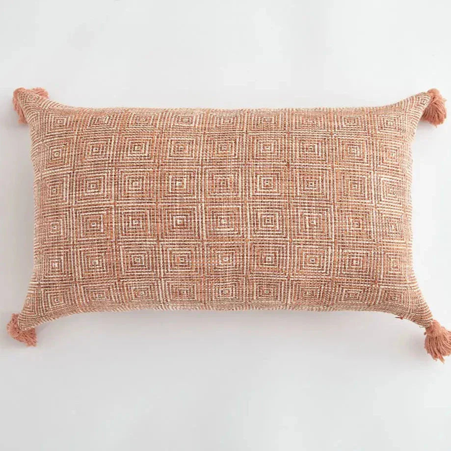 Stylish Home Decor Cushion Cover with Colorful Tassels
