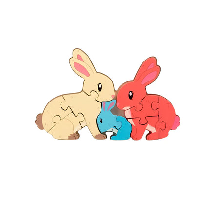 Colorful Wooden Animal Puzzle Toy