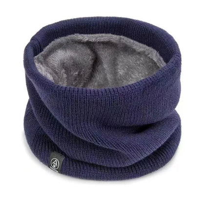 Warm Fleece Lined Knitted Scarf for Men and Women