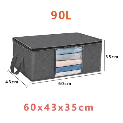 Collapsible Storage Bag for Clothes and Blankets