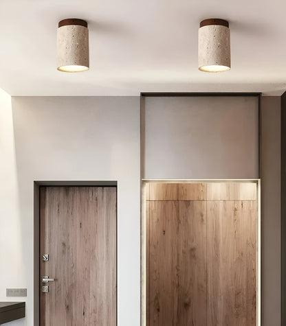 Elegant Natural Stone LED Ceiling Lamp - Halri