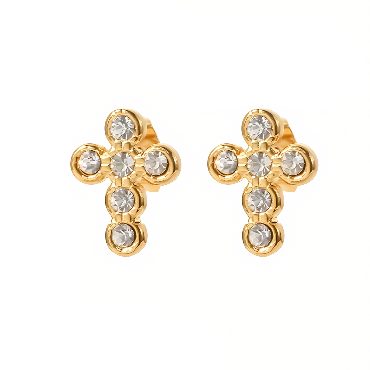 Delicate Silver Cross Earrings - Halri