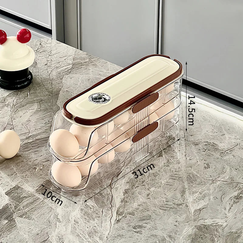 Clear Stackable Refrigerator Egg Tray Holder