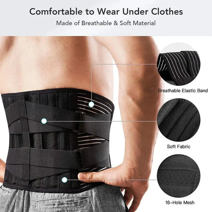 Comfortable Back Support Belt with Flexible 360° Wrap - Halri