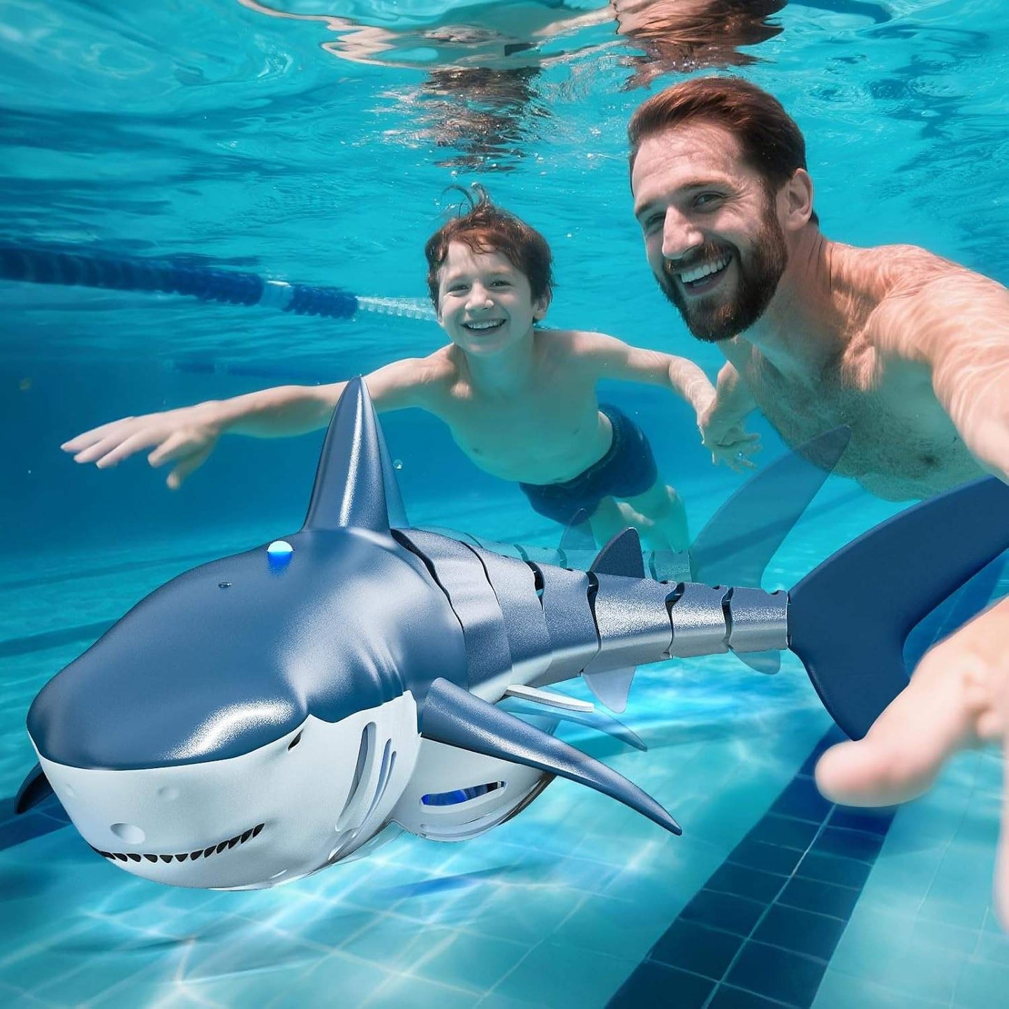 Shark Whale Spray Water Toy with 2.4G Remote Control, Bionic Spine, Realistic Swimming - Safe for Ages 6+