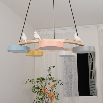 Beautiful Round Pendant LED Birdcage Light Fixture