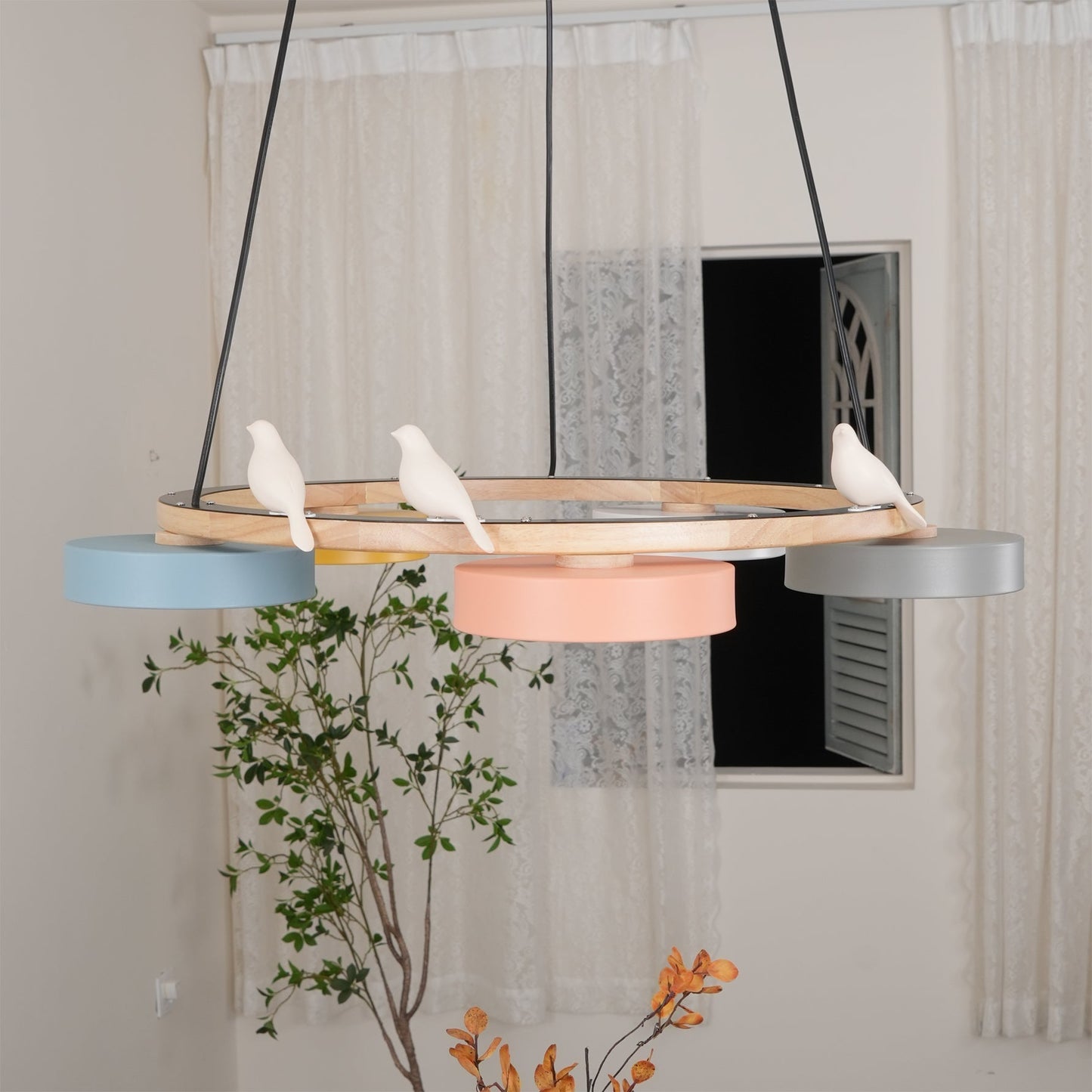 Beautiful Round Pendant LED Birdcage Light Fixture
