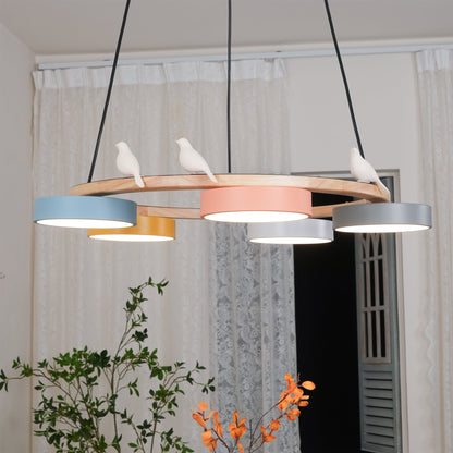 Beautiful Round Pendant LED Birdcage Light Fixture