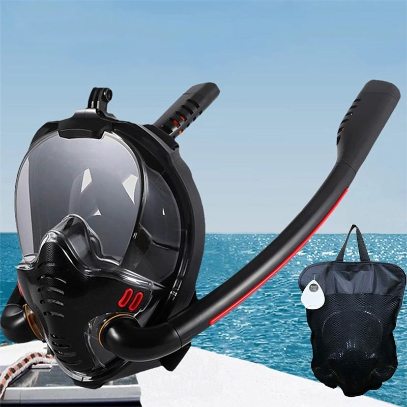 Soft Flexible Scuba Diving Mask with Dual Air Valves - Halri