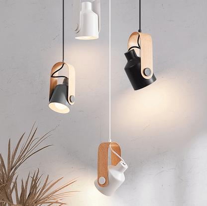 Rustic Wooden Style Metal Pendant Light Fixture