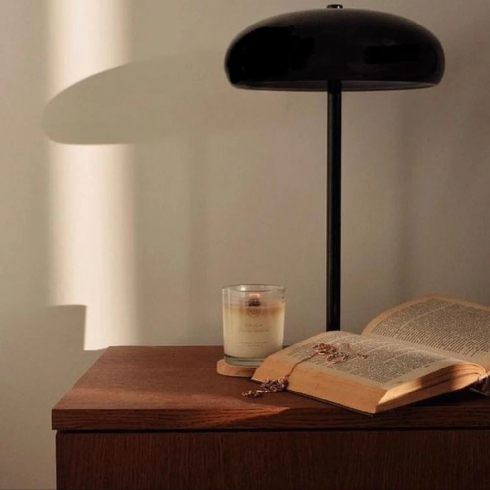 Sleek Retro Table Lamp – Rechargeable Cordless Touch Control Bedside Lamp with Adjustable Lighting 4