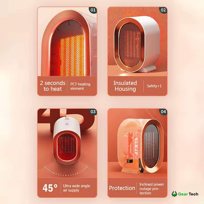 Compact Portable Space Heater with Digital Control