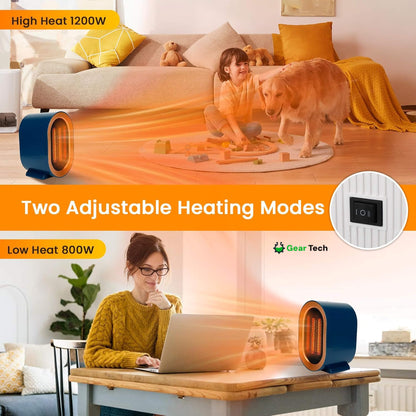 Compact Portable Space Heater with Digital Control