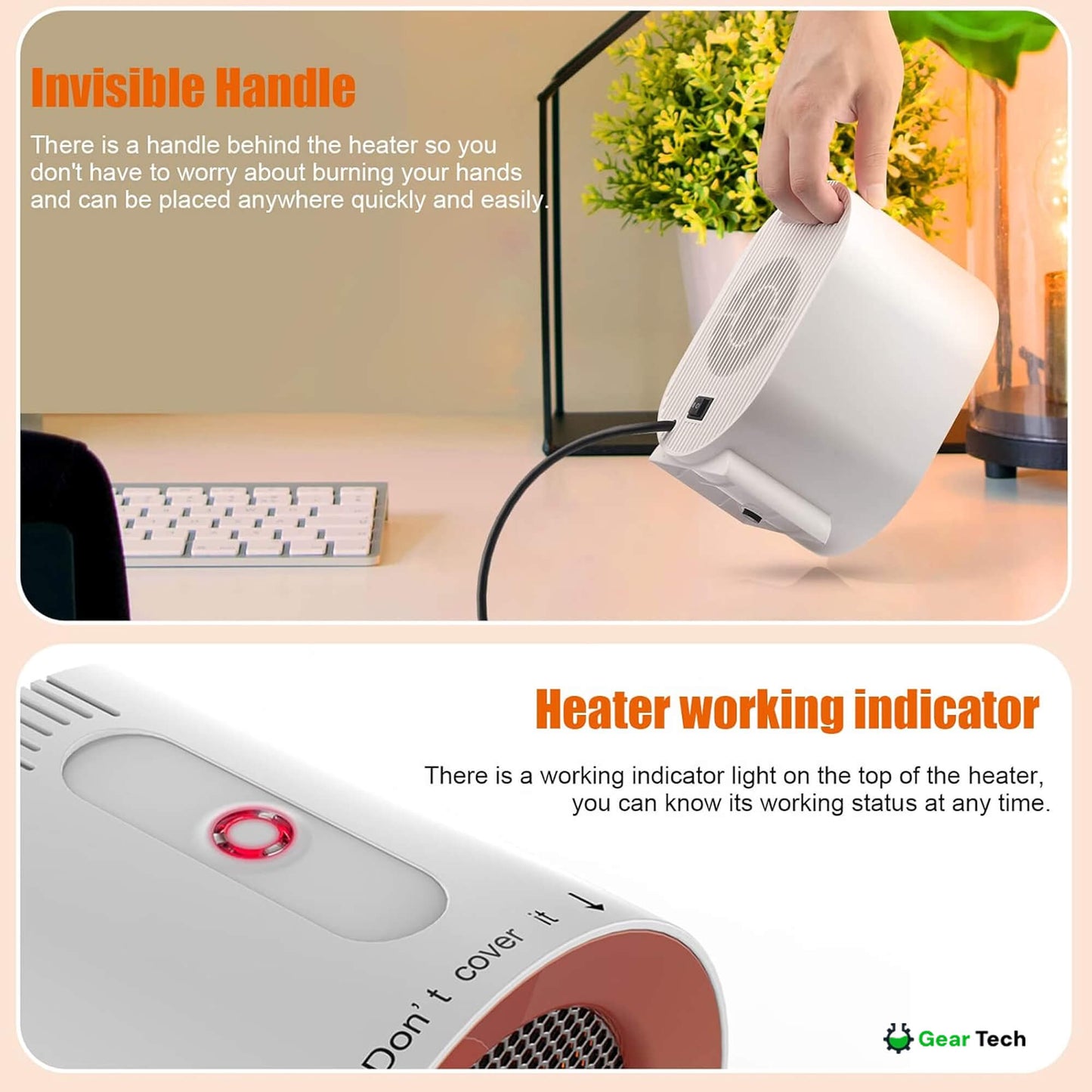 Compact Portable Space Heater with Digital Control