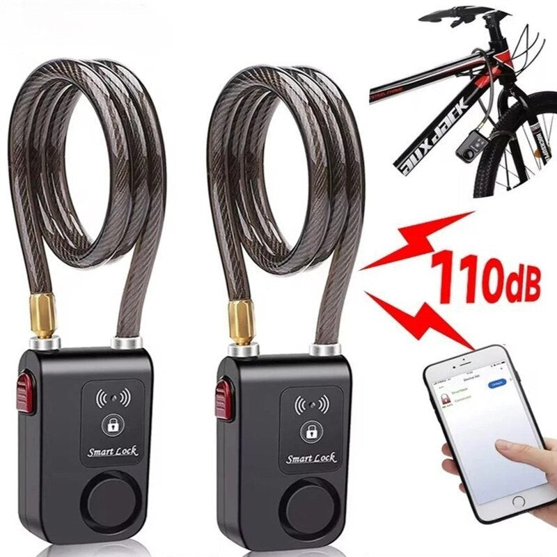 Secure Wireless Bike Lock with Loud Alarm and App - Halri