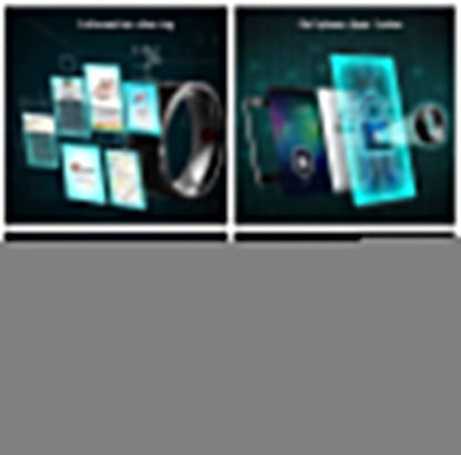 Stylish Bluetooth Smart Ring Tracker Device Black