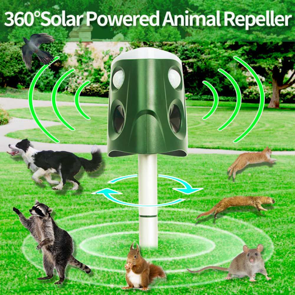 Outdoor motion activated pest repellent 3 in 1
