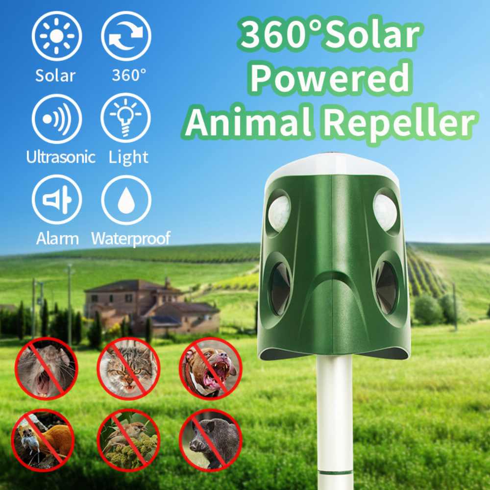 Outdoor motion activated pest repellent 3 in 1