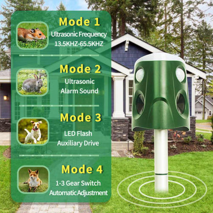Outdoor motion activated pest repellent 3 in 1